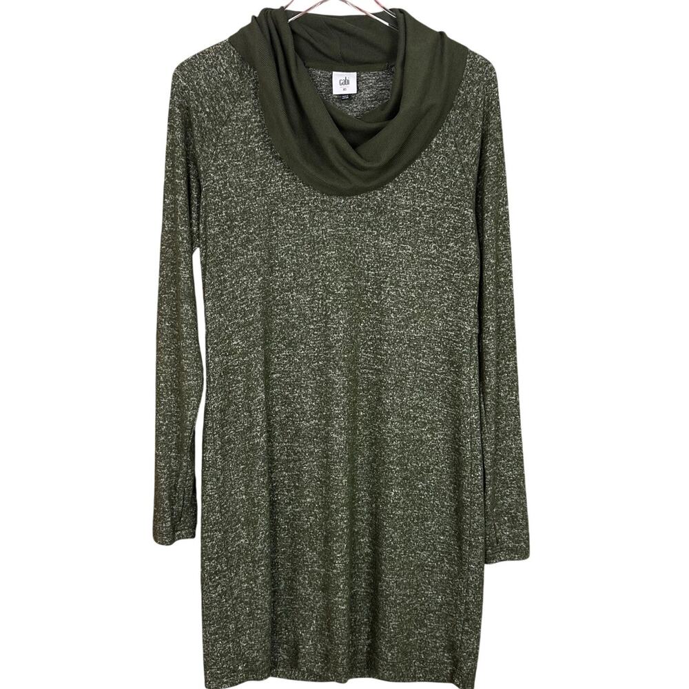 CABI Womens Green Cowl Neck Tunic Dress Long Sleeve‎ Size XS